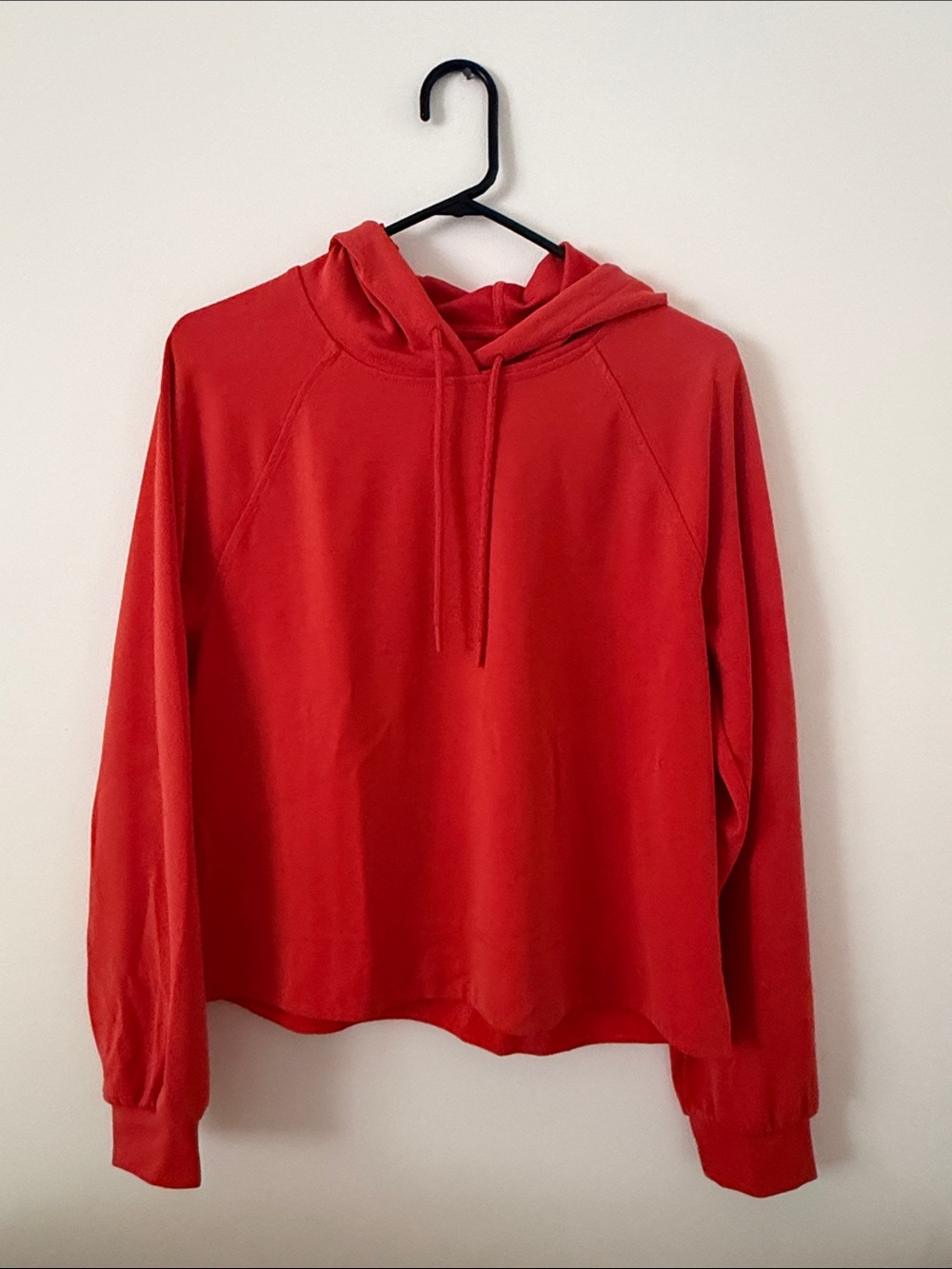 Women's Orange Hooded Pullover Sweatshirt